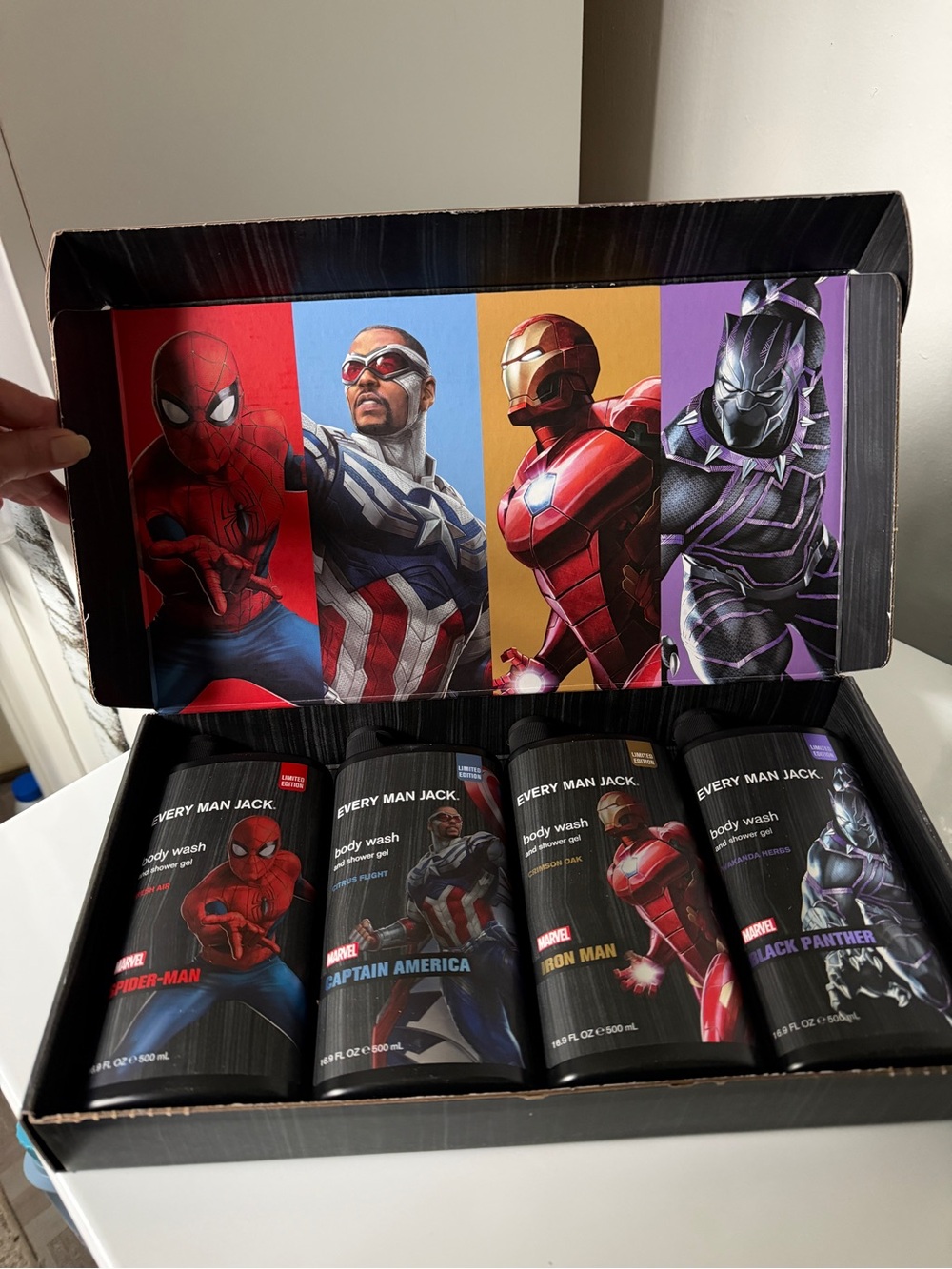 Every Man Jack x Marvel Limited Edition body wash set